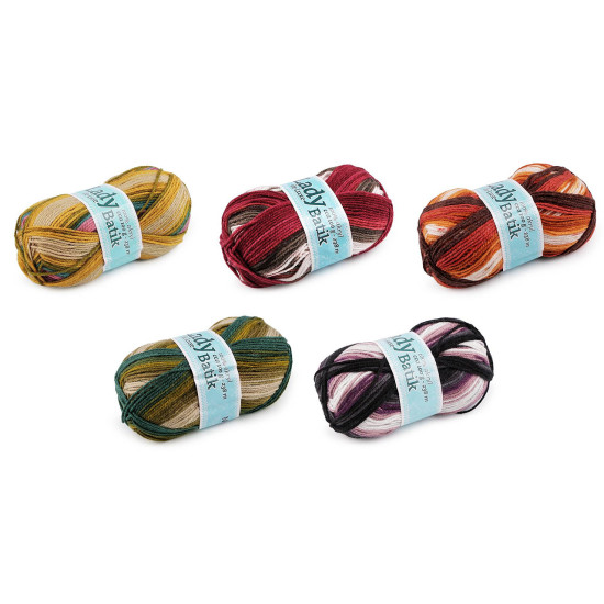 Pelote de laine lady batik de luxe, 100 g - Vert (5 Pièces) Pelote de laine lady batik de luxe, 100 g - Vert (5 Pièces)