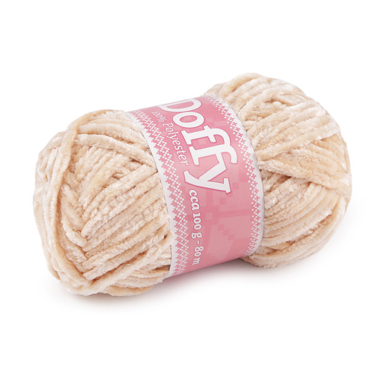 Chenille knitting yarn doffy 100 g - Lightgrey (1 Piece) Chenille knitting yarn doffy 100 g - Lightgrey (1 Piece)