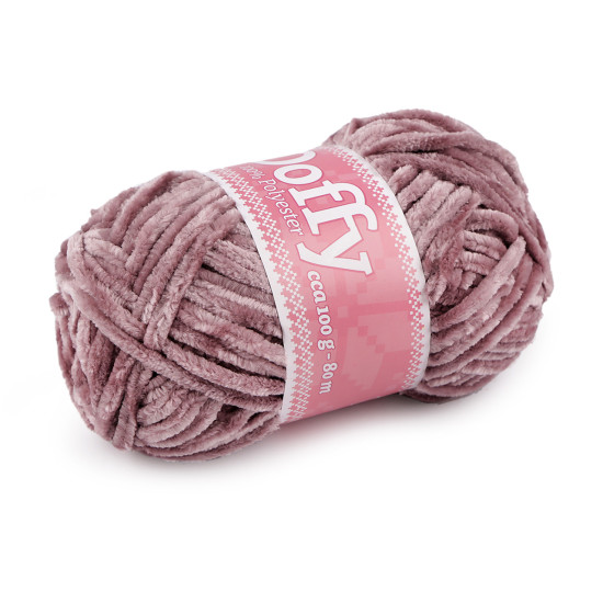 Chenille knitting yarn doffy 100 g - Lightgrey (1 Piece) Chenille knitting yarn doffy 100 g - Lightgrey (1 Piece)
