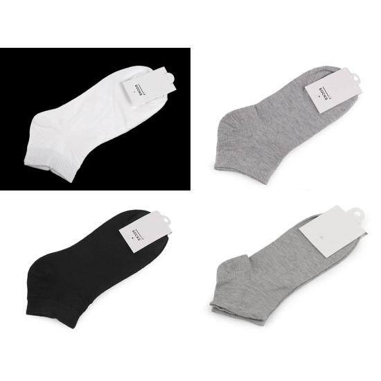 Skarpetki bawełniane krótkie unisex - Czarny (10 Pary) Skarpetki bawełniane krótkie unisex - Czarny (10 Pary)