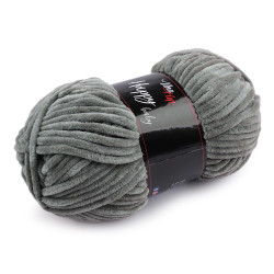 Chenille knitting yarn happy baby 100 g - Grey (1 Piece)