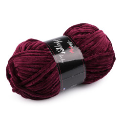 Chenille knitting yarn happy baby 100 g - Bordeaux (1 Piece)