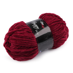 Chenille knitting yarn happy baby 100 g - Light wine red (1 Piece)