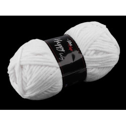 Chenille knitting yarn happy baby 100 g - White (1 Piece)