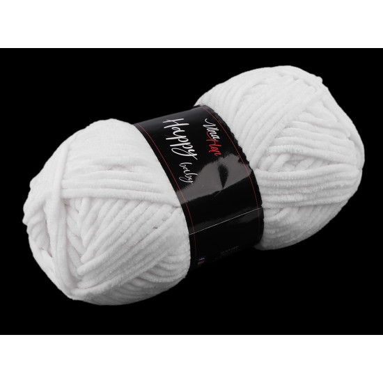 Chenille-strickgarn happy baby, 100 g - Ecru (1 Stück) Chenille-strickgarn happy baby, 100 g - Ecru (1 Stück)