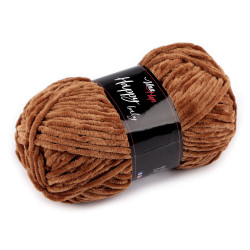 Chenille knitting yarn happy baby 100 g - Brown (1 Piece)