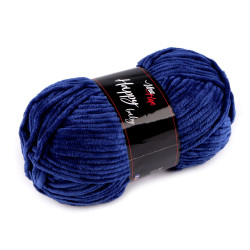 Chenille knitting yarn happy baby 100 g - Navy blue (1 Piece)