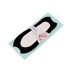 Women's invisible ballerina sneaker socks with non-slip silicone - Black (1 Pair)