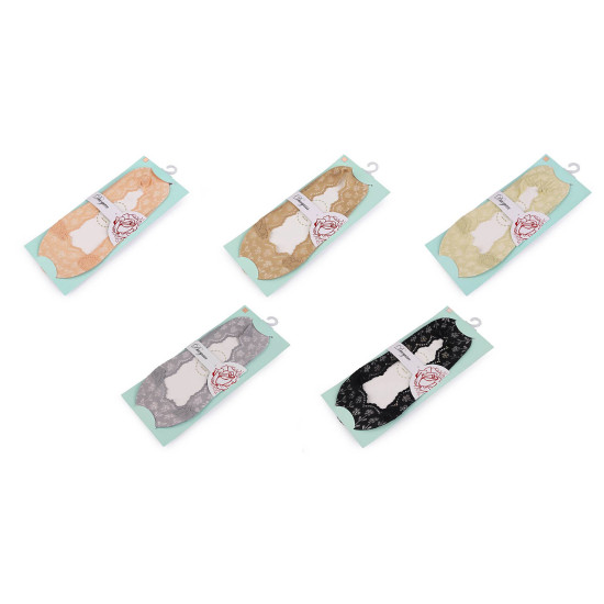 Girls sneakers / ballerina lace socks with anti-slip - Lightbeige (1 Pair) Girls sneakers / ballerina lace socks with anti-slip - Lightbeige (1 Pair)