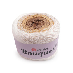 Bavlnená pletacia priadza bouquet 250 g - Bežova biela (1 Kus)