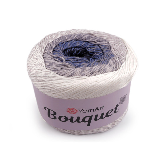 Bavlnená pletacia priadza bouquet 250 g - Modrá tmavá (1 Kus)