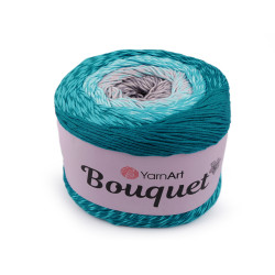 Bavlněná pletací příze bouquet 250 g - Tyrkys (1 Kus)