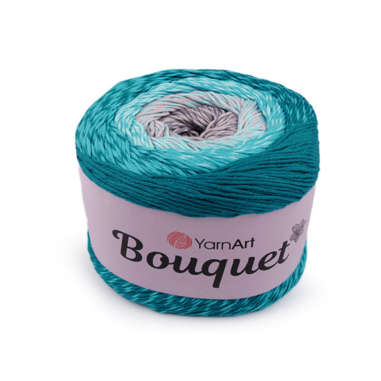 Bavlnená pletacia priadza bouquet 250 g - Modrá tmavá (1 Kus)