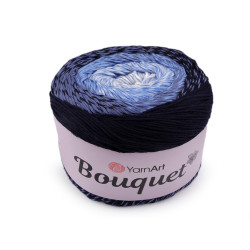 Bavlnená pletacia priadza bouquet 250 g - Modrá tmavá (1 Kus)