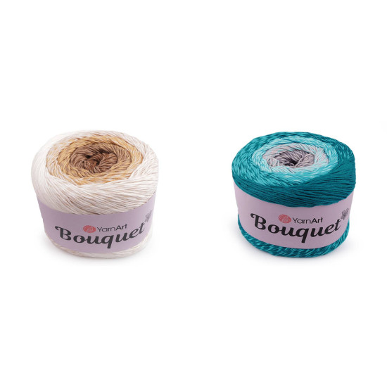 Bavlnená pletacia priadza bouquet 250 g - Modrá tmavá (1 Kus)