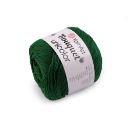 Cotton knitting yarn bouquet unicolor 100 g - Dark green (1 Piece)