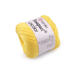 Cotton knitting yarn bouquet unicolor 100 g - Yellow (1 Piece)