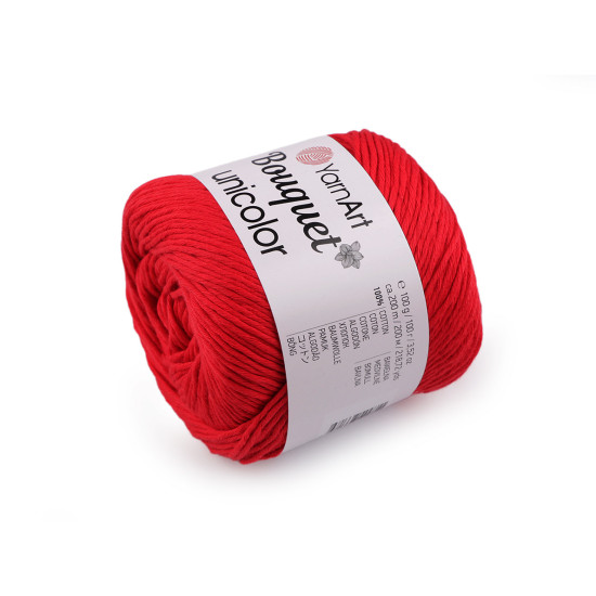 Bavlněná pletací příze bouquet unicolor 100 g - Černá (4 Kusy)