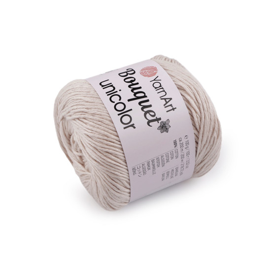 Bavlněná pletací příze bouquet unicolor 100 g - Černá (4 Kusy)