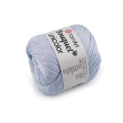 Cotton knitting yarn bouquet unicolor 100 g - Blue ice (1 Piece)