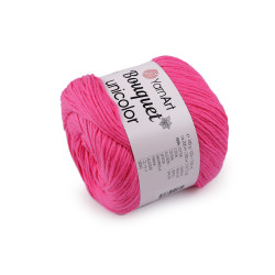 Cotton knitting yarn bouquet unicolor 100 g - Pink (1 Piece)