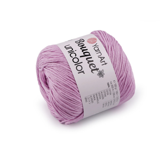 Bavlněná pletací příze bouquet unicolor 100 g - Černá (4 Kusy)