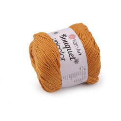 Cotton knitting yarn bouquet unicolor 100 g - Mustard (1 Piece)