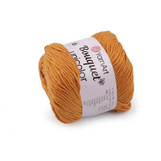 Bavlněná pletací příze bouquet unicolor 100 g - Černá (4 Kusy)