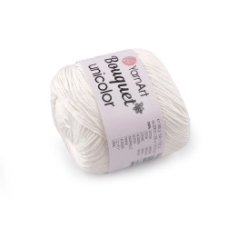 Cotton knitting yarn bouquet unicolor 100 g - Off white (1 Piece)