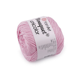 Cotton knitting yarn bouquet unicolor 100 g - Light pink (1 Piece)
