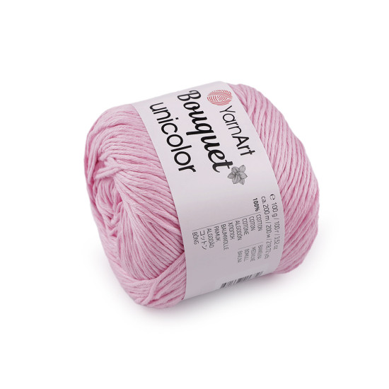 Bavlněná pletací příze bouquet unicolor 100 g - Černá (4 Kusy)