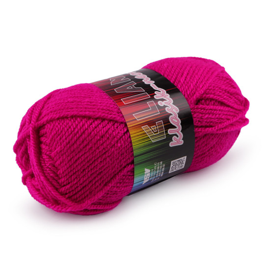 Pelote de laine, elian klasik, fluo, 50 g - Violet (10 Pièces)