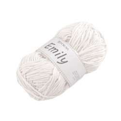 Chenille knitting yarn emily 100 g - White (1 Piece)
