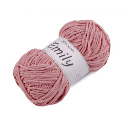 Chenille knitting yarn emily 100 g - Powder (1 Piece)