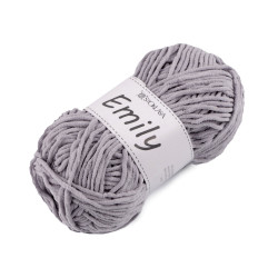 Chenille knitting yarn emily 100 g - Lightgrey (1 Piece)