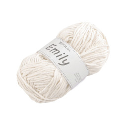 Chenille knitting yarn emily 100 g - Off white (1 Piece)