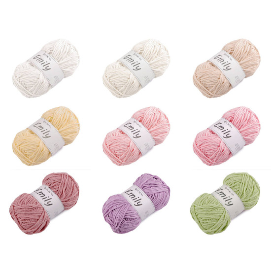Chenille-strickgarn emily, 100 g - Hell-grau (1 Stück) Chenille-strickgarn emily, 100 g - Hell-grau (1 Stück)