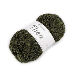Chenille knitting yarn with lurex thea 100 g - Khaki (1 Piece)