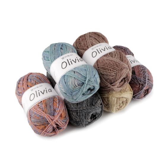 Kötő fonal olivia melírozott 100 g - Sötét bézs (1 Darab) Kötő fonal olivia melírozott 100 g - Sötét bézs (1 Darab)