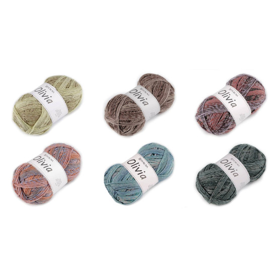 Kötő fonal olivia melírozott 100 g - Sötét bézs (1 Darab) Kötő fonal olivia melírozott 100 g - Sötét bézs (1 Darab)
