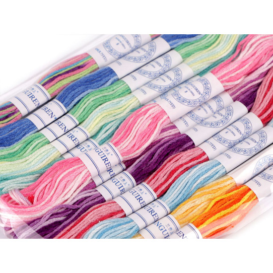 Embroidery yarn mouline type, set 12 pcs/8 m - Mix (12 Pieces) Embroidery yarn mouline type, set 12 pcs/8 m - Mix (12 Pieces)