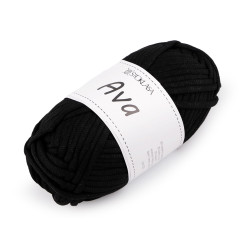 Ava kötőfonal / kör táskák és kosarak készítéséhez 100 g - Fekete (1 Darab)