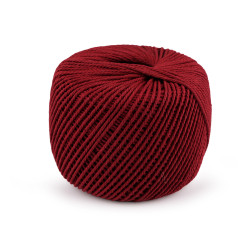 Włóczka bawełniana macrame ø2 mm do rozczesania - Czerwony ciemn (1 Sztuka)