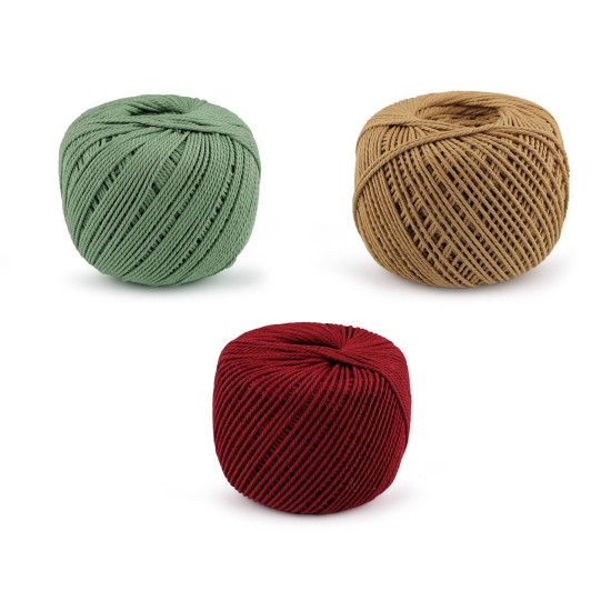 Włóczka bawełniana macrame ø2 mm do rozczesania - Zielony (1 Sztuka) Włóczka bawełniana macrame ø2 mm do rozczesania - Zielony (1 Sztuka)
