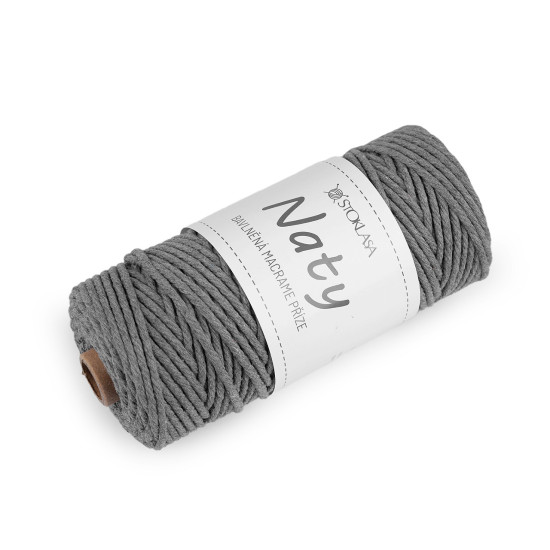 Bavlněná pletací příze macrame naty ø3 mm rozčesávací - Černá (3 Kusy) Bavlněná pletací příze macrame naty ø3 mm rozčesávací - Černá (3 Kusy)