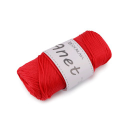 Anet makramé kötő- és horgoló macrame fonal ø2 mm 90 g - Piros (1 Darab)