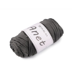 Anet makramé kötő- és horgoló macrame fonal ø2 mm 90 g - Szürke (1 Darab)