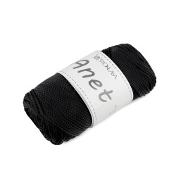 Anet makramé kötő- és horgoló macrame fonal ø2 mm 90 g - Fekete (1 Darab)