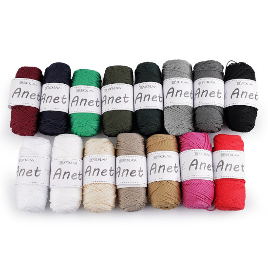 Anet makramé kötő- és horgoló macrame fonal ø2 mm 90 g - Fehér (1 Darab) Anet makramé kötő- és horgoló macrame fonal ø2 mm 90 g - Fehér (1 Darab)