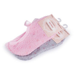Ballerines femme/fille antidérapantes en tissu éponge, emi ross - Mélange (2 Paires)